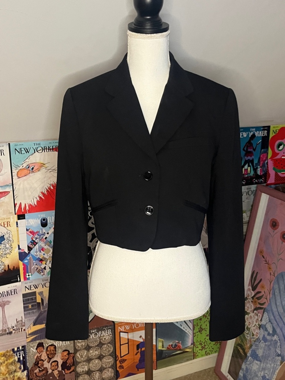 Victoria's Secret Black Cropped Blazer